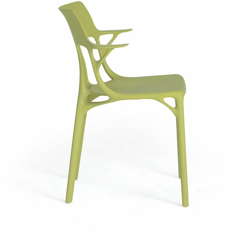 Chaise avec accoudoirs verte A.I - Kartell