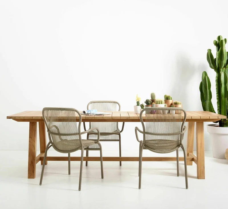 Chaise de repas extérieur taupe Loop - Vincent Sheppard