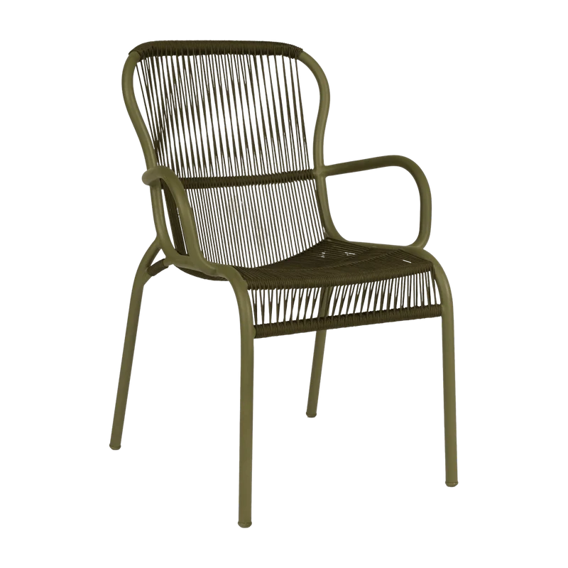 Chaise de repas extérieur vert mousse Loop - Vincent Sheppard
