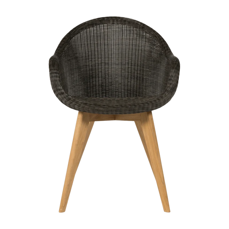 Chaise de repas extérieur teck massif mocca Edgard - Vincent Sheppard