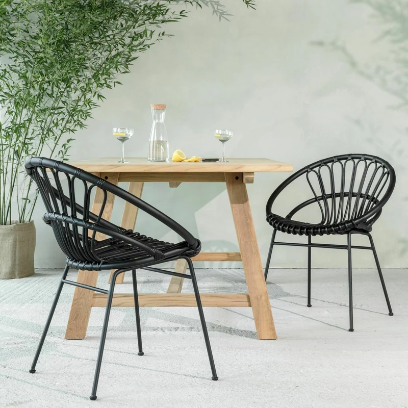 Chaise de repas extérieur noir Roxanne - Vincent Sheppard