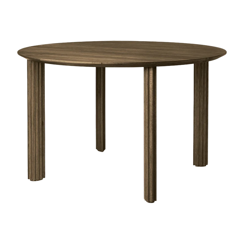 Table à manger en chêne foncé Comfort Circle - UMAGE