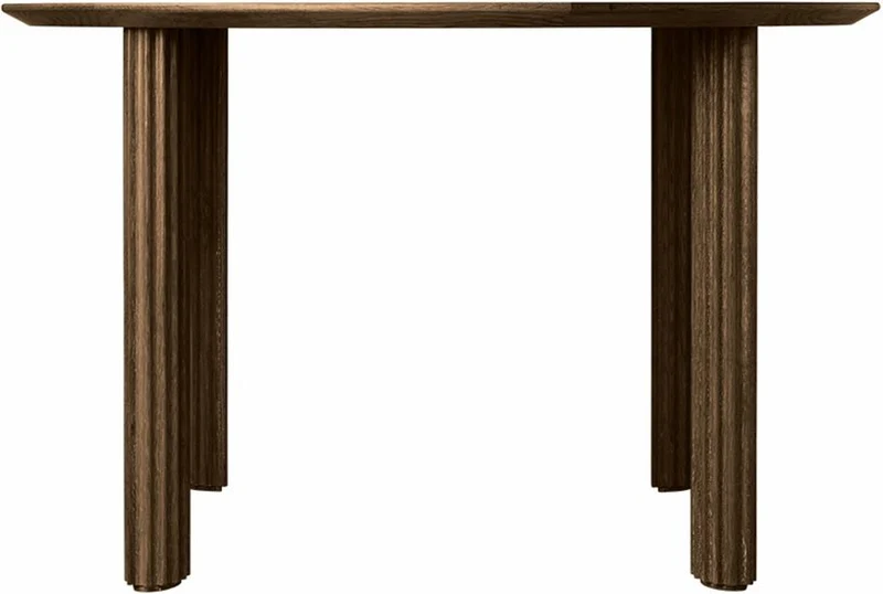 Table à manger en chêne foncé Comfort Circle - UMAGE