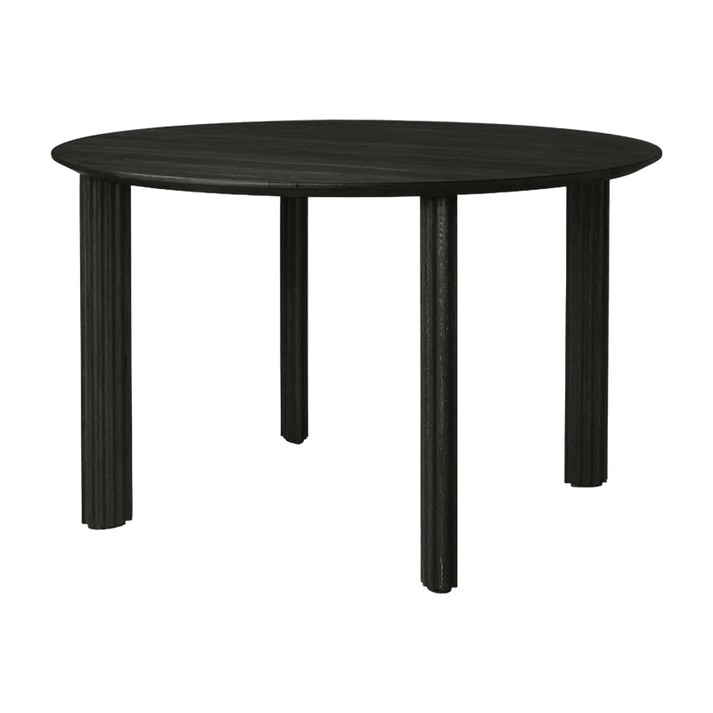 Table à manger en chêne noir Comfort Circle - UMAGE