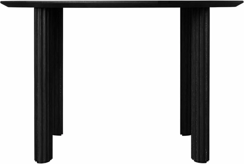 Table à manger en chêne noir Comfort Circle - UMAGE