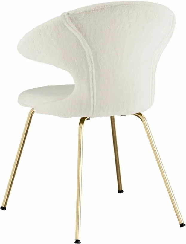 Chaise blanche piètement doré Time Flies - UMAGE