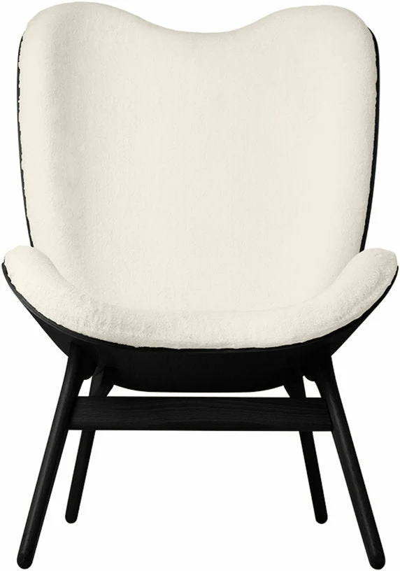 Grand fauteuil blanc en chêne noir A Conversation Piece - UMAGE