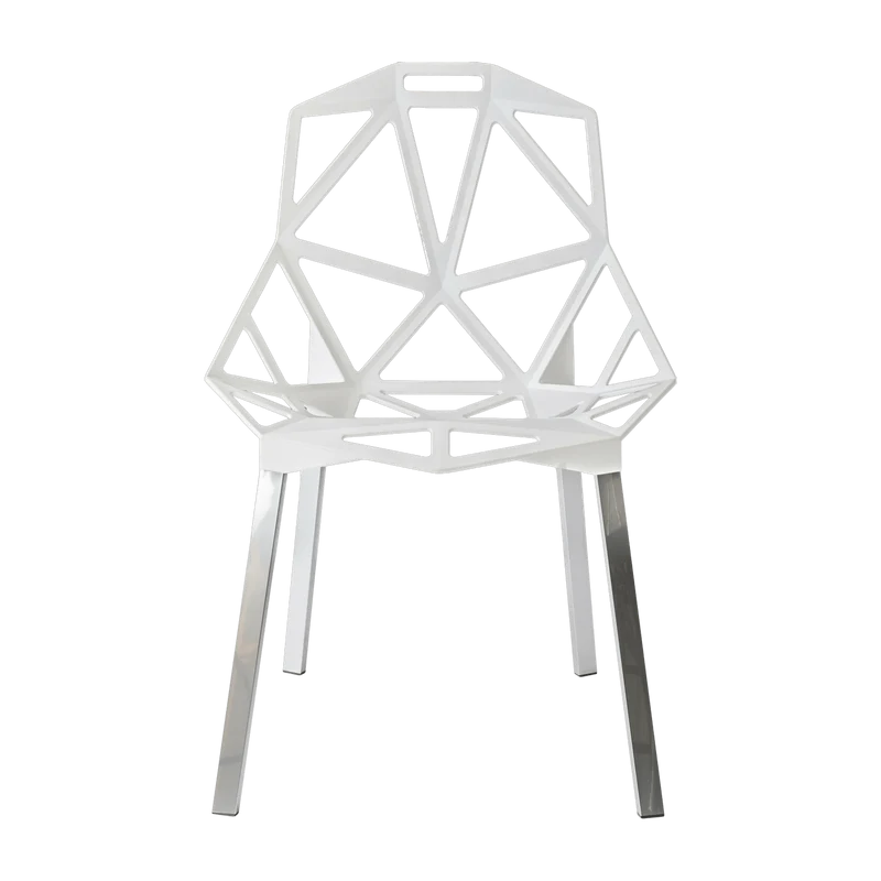 Chaise en aluminium blanc pieds gris One - Magis