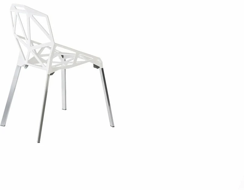 Chaise en aluminium blanc pieds gris One - Magis