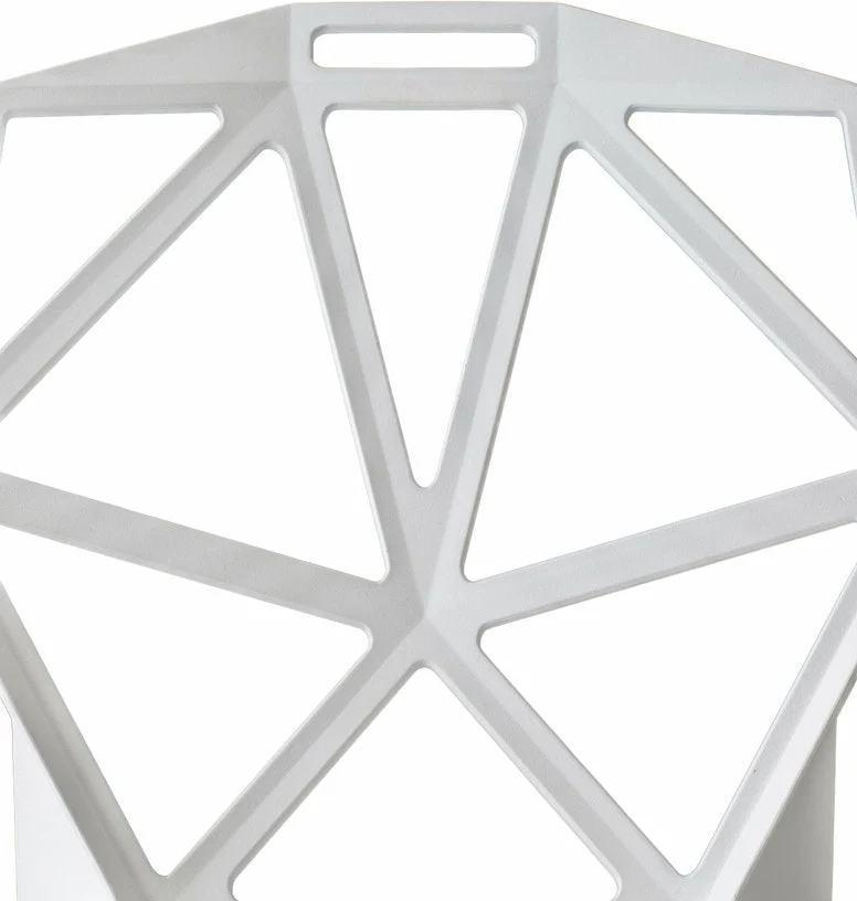 Chaise en aluminium blanc pieds gris One - Magis