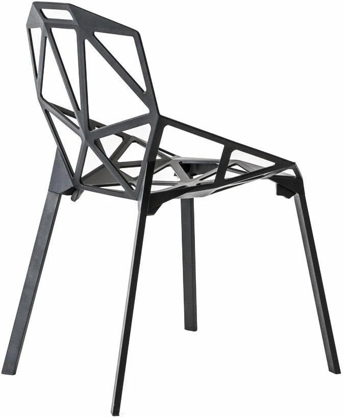 Chaise en aluminium noire One - Magis