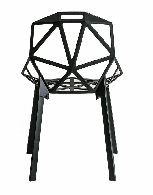 Chaise en aluminium noire One - Magis