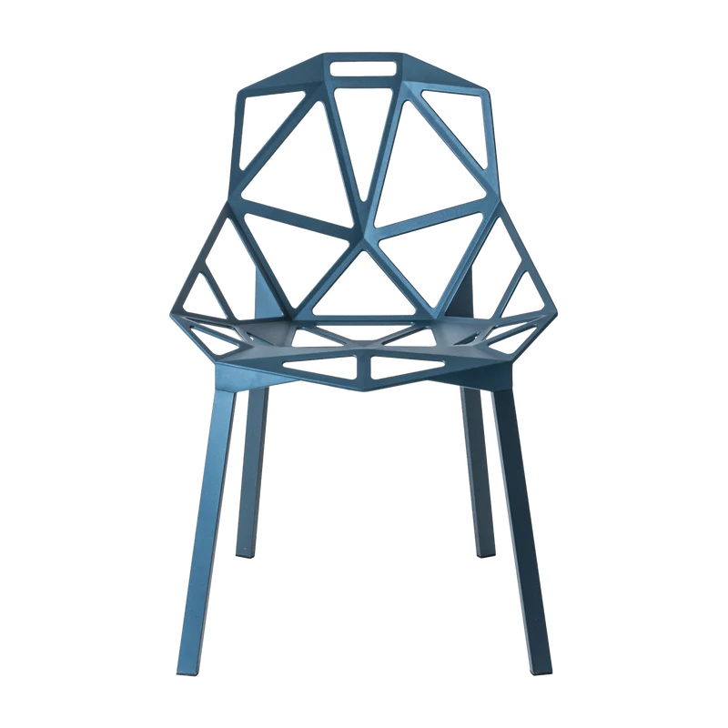 Chaise en aluminium bleue One - Magis