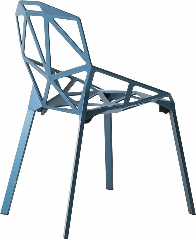 Chaise en aluminium bleue One - Magis