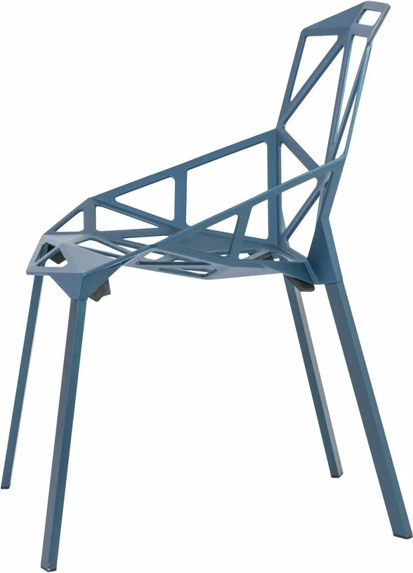 Chaise en aluminium bleue One - Magis
