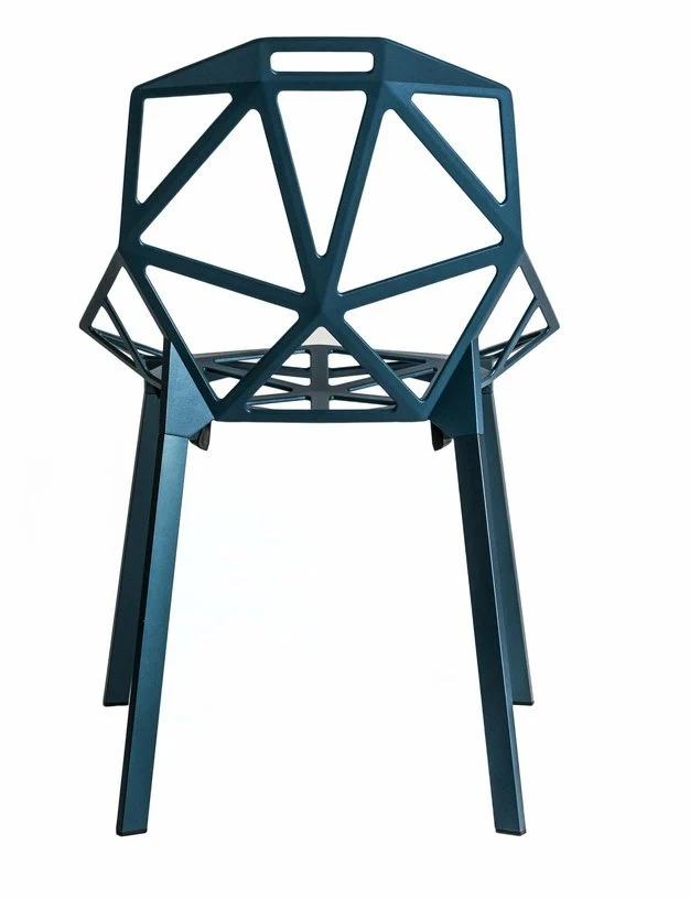 Chaise en aluminium bleue One - Magis