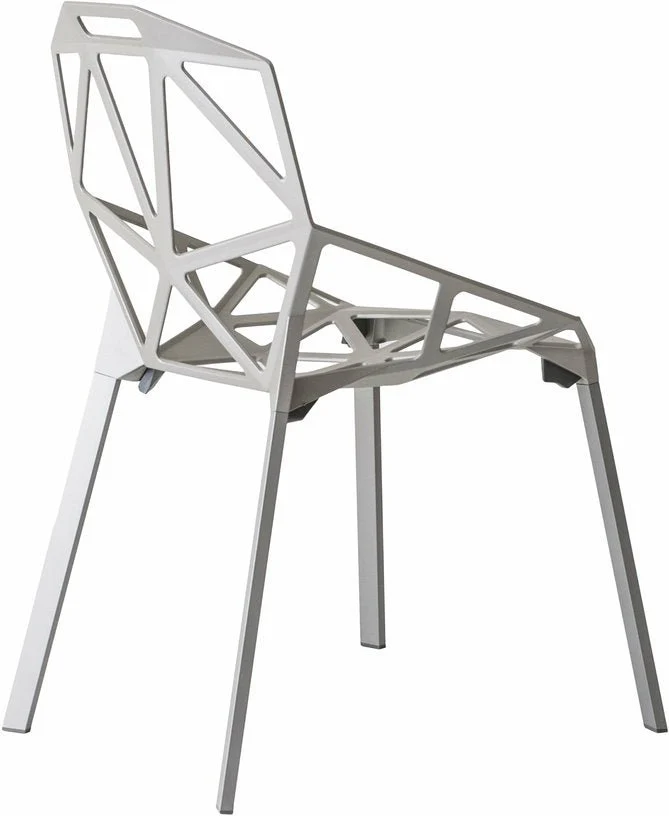 Chaise en aluminium gris clair One - Magis
