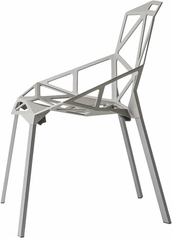 Chaise en aluminium gris clair One - Magis