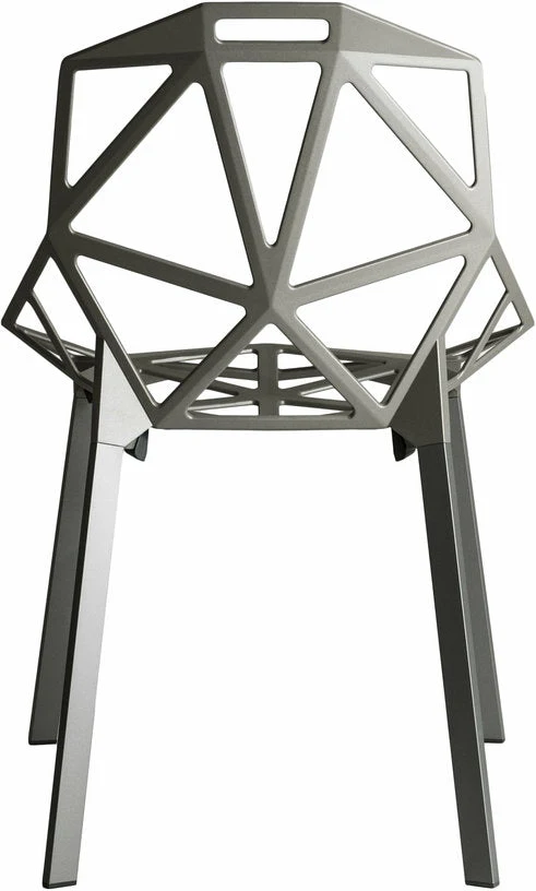 Chaise en aluminium gris clair One - Magis