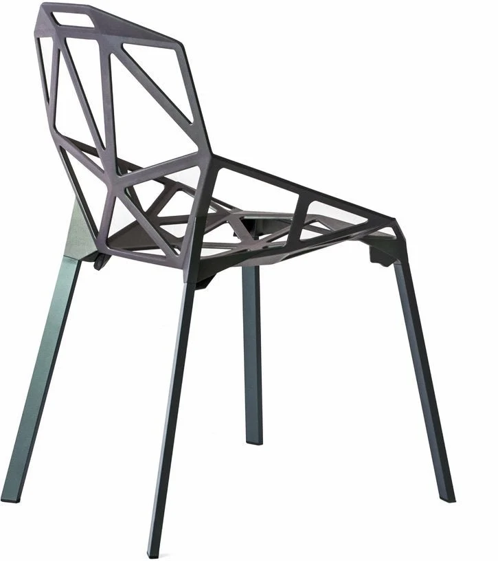 Chaise en aluminium vert et gris One - Magis