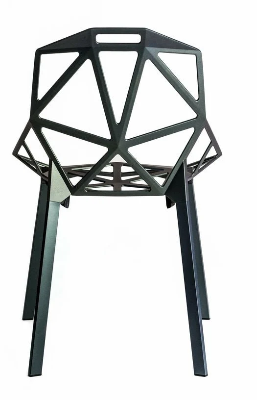 Chaise en aluminium vert et gris One - Magis