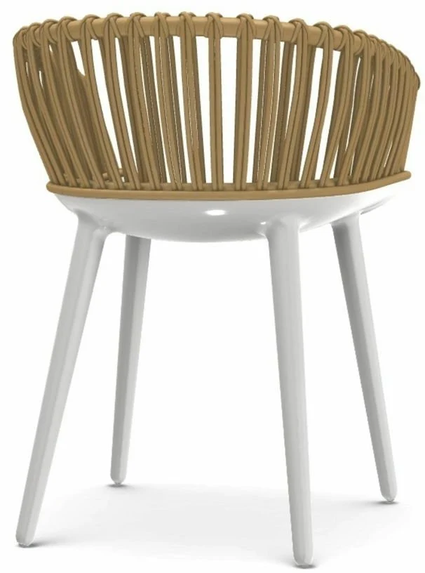 Chaise en plastique blanc et osier Cyborg Club - Magis