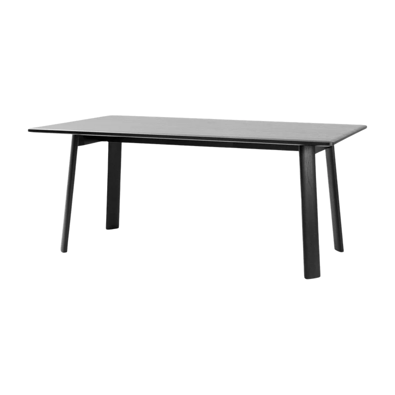 Table à manger rectangulaire en chêne noir 180 cm Alle - Hem