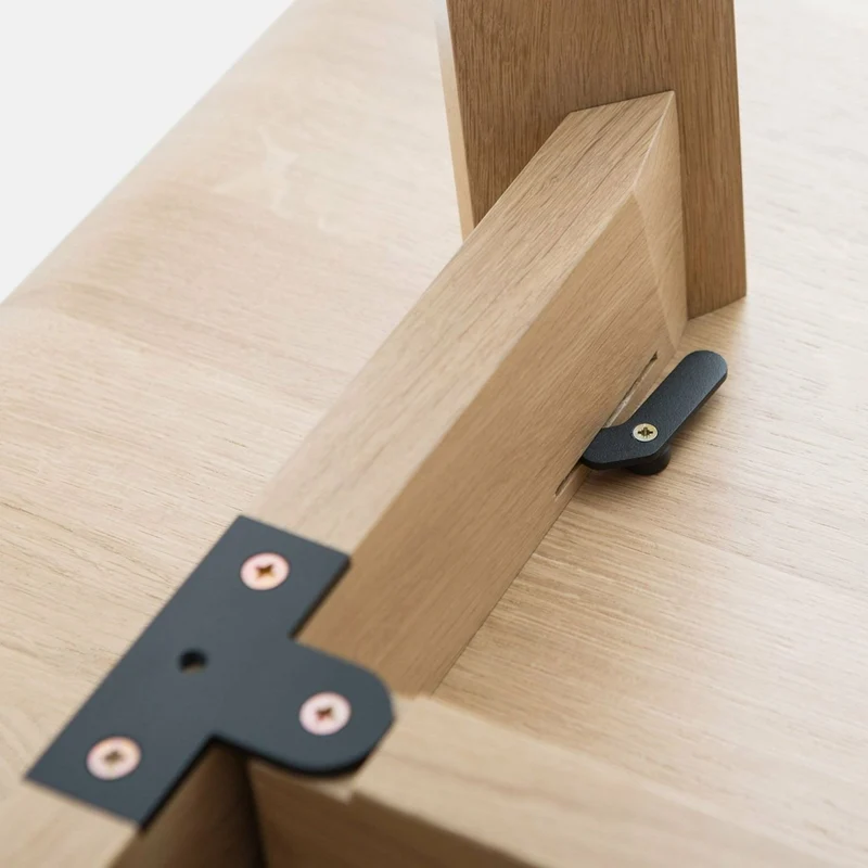 Table à manger rectangulaire en chêne naturel 180 cm Alle - Hem