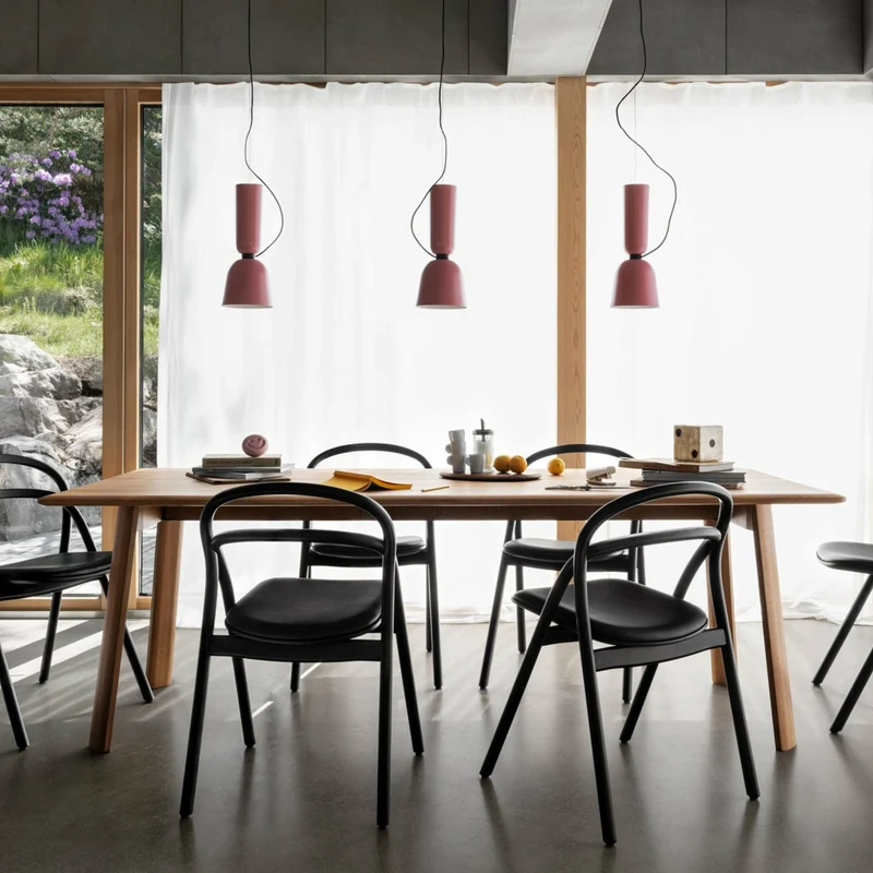 Table à manger rectangulaire en chêne noir 220 cm Alle - Hem