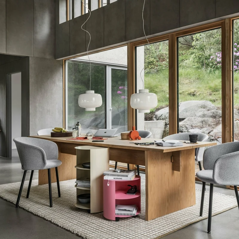 Table à manger en chêne 220 cm Bookmatch - Hem