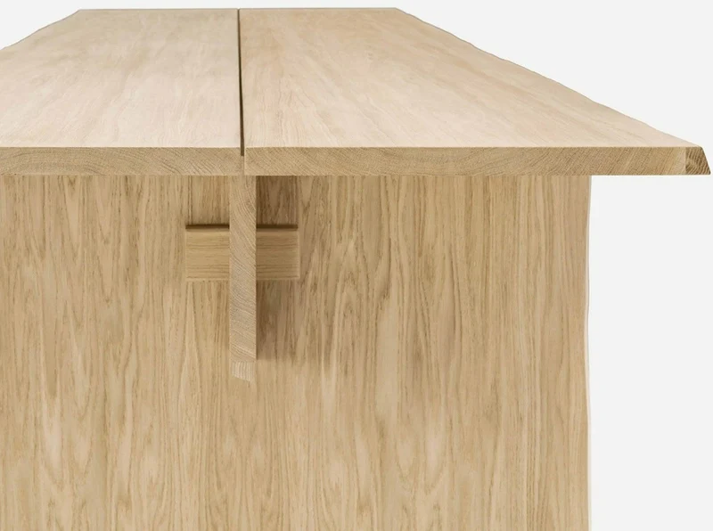 Table à manger en chêne 220 cm Bookmatch - Hem