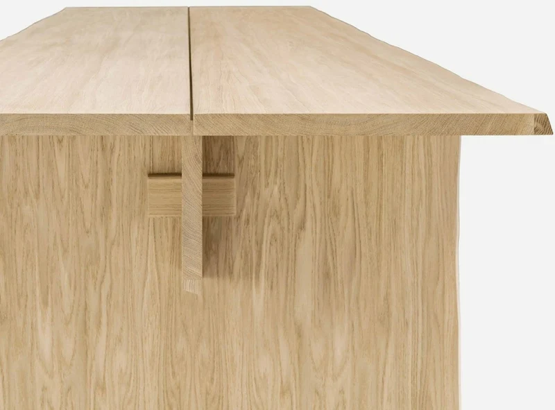 Table à manger en chêne 275 cm Bookmatch - Hem