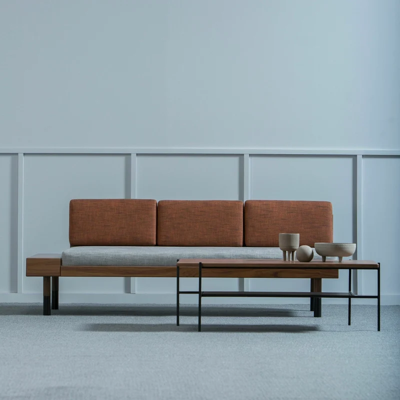 Banquette en laine gris Mid - Kann Design