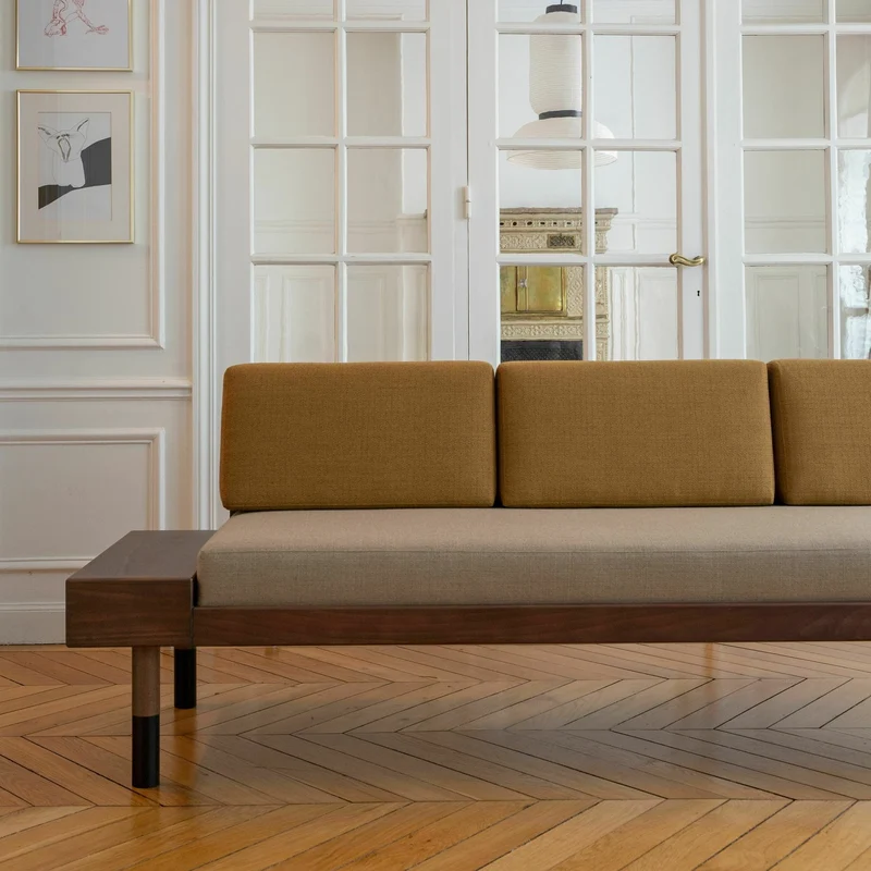 Banquette en laine beige Mid - Kann Design