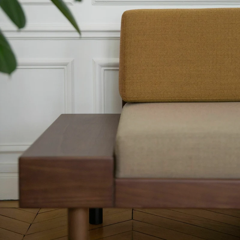 Banquette en laine beige Mid - Kann Design