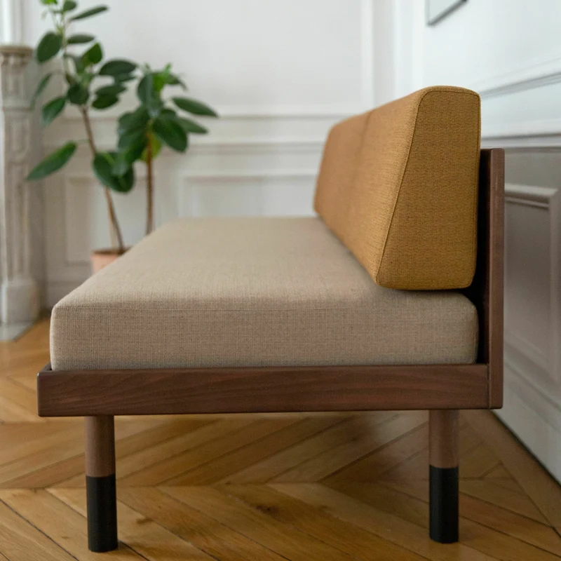 Banquette en laine beige Mid - Kann Design