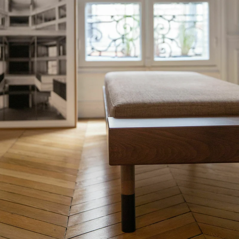 Méridienne en laine marron Mi - Kann Design