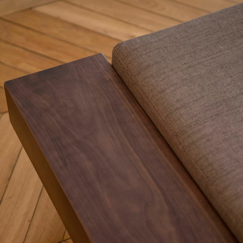 Méridienne en laine marron Mi - Kann Design