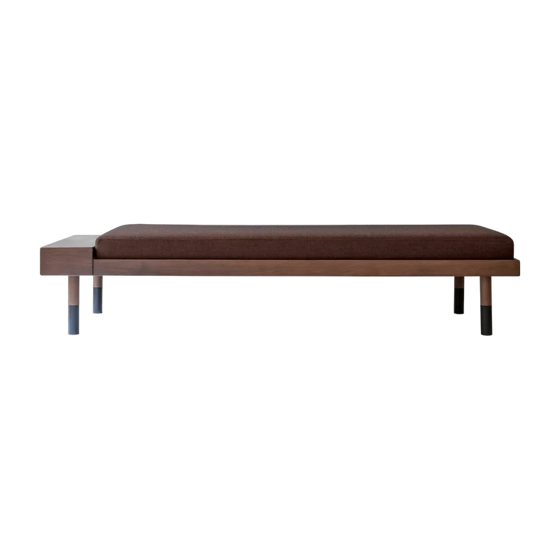 Méridienne en laine bordeaux Mi - Kann Design