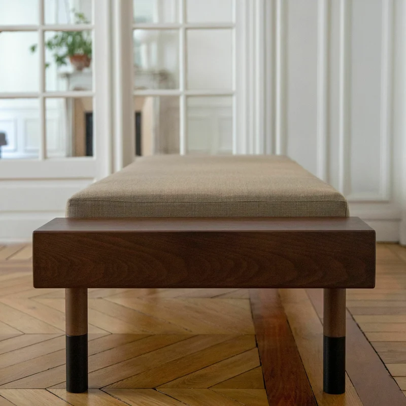 Méridienne en laine beige Mi - Kann Design