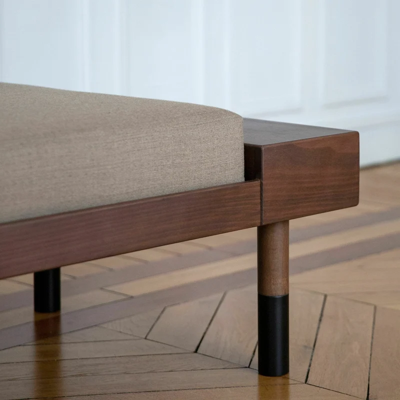 Méridienne en laine beige Mi - Kann Design