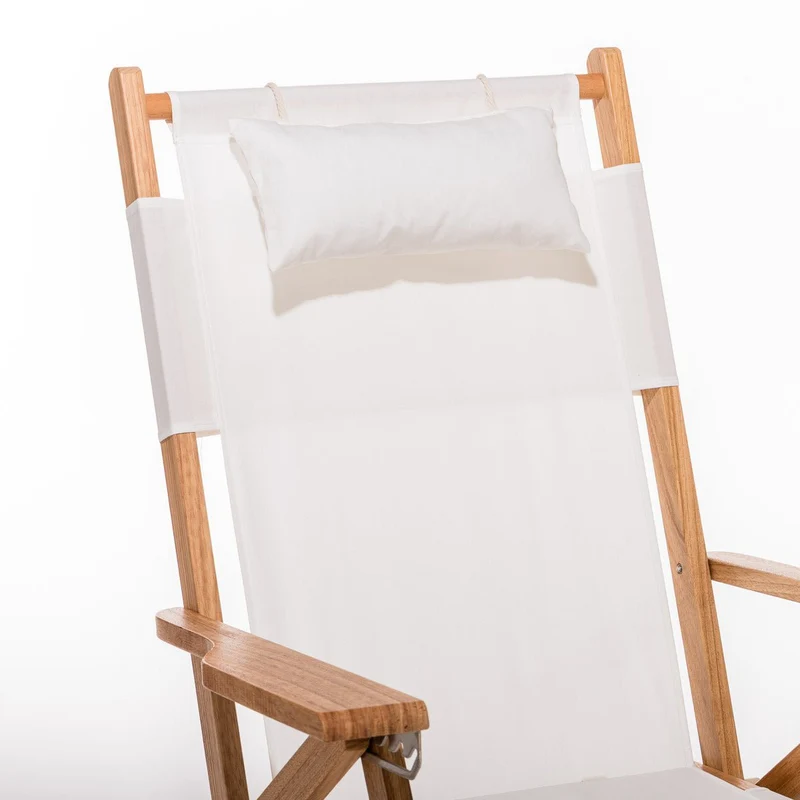 Chaise de plage pliante en tissu blanc Antique The Tommy Chair - Business & Pleasure