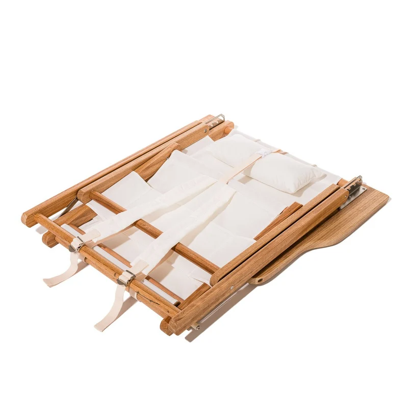 Chaise de plage pliante en tissu blanc Antique The Tommy Chair - Business & Pleasure