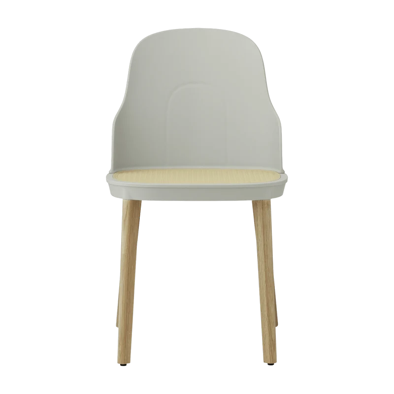 Chaise gris chaud à l'assise en cannage moulé et au pietement en chêne Allez Warm Grey - Normann Copenhagen