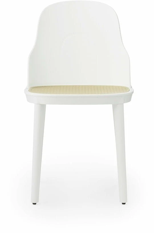 Chaise blanche en polypropylène à l'assise cannage moulé Allez blanc - Normann Copenhagen
