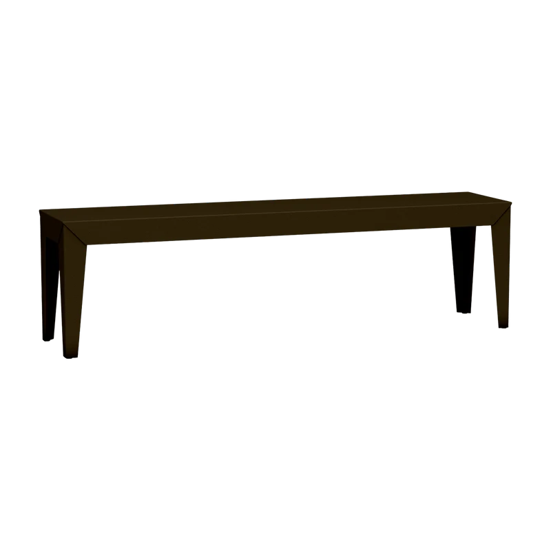Banc en acier mat bronze 160 cm Zef - Matière Grise