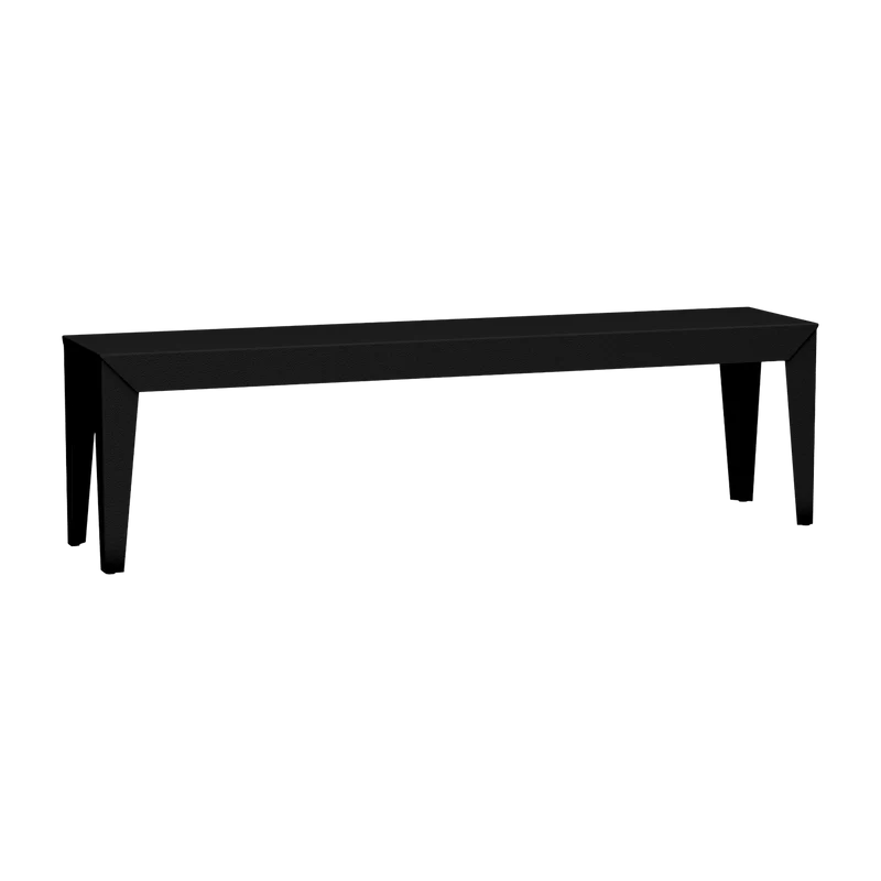 Banc en acier mat noir mat 160 cm Zef - Matière Grise