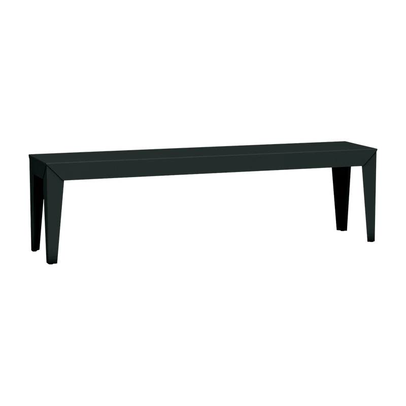 Banc en acier mat anthracite 160 cm Zef - Matière Grise