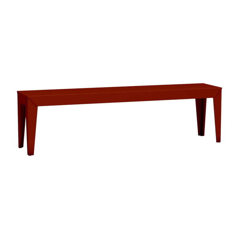 Banc en acier mat terracotta 160 cm Zef - Matière Grise