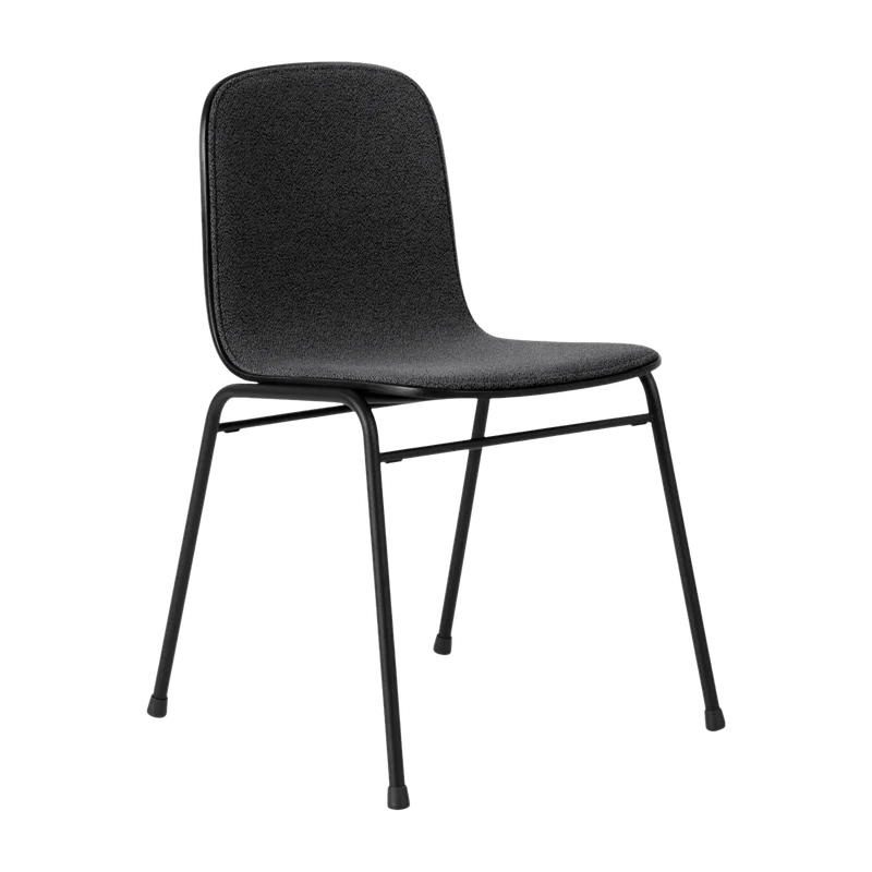 Chaise en tissu noir et cadre noir Touchwood - Hem